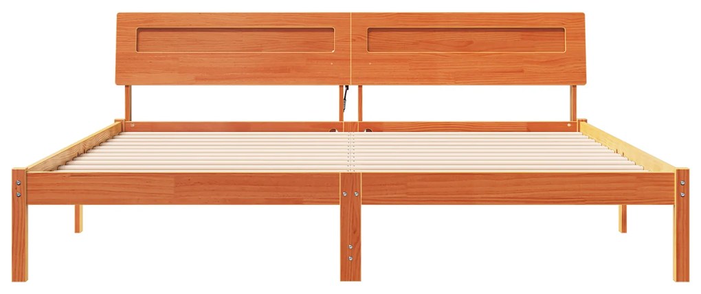 vidaXL Σκελετός Κρεβατιού Καφέ κεριού 180 x 200 cm Μασίφ ξύλο πεύκου