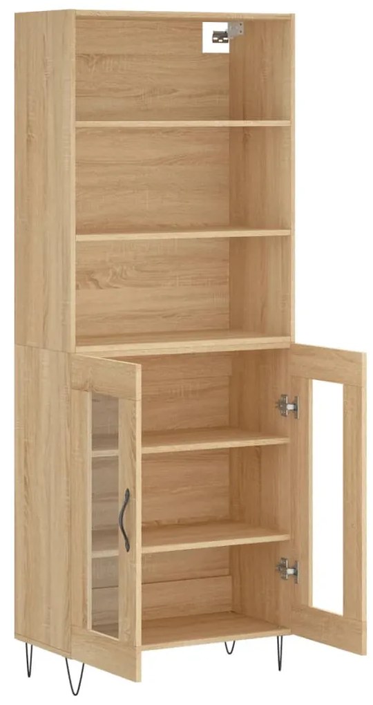 vidaXL Ντουλάπι Sonoma δρυς 69,5 x 34 x 180 εκ. από Επεξεργασμένο Ξύλο