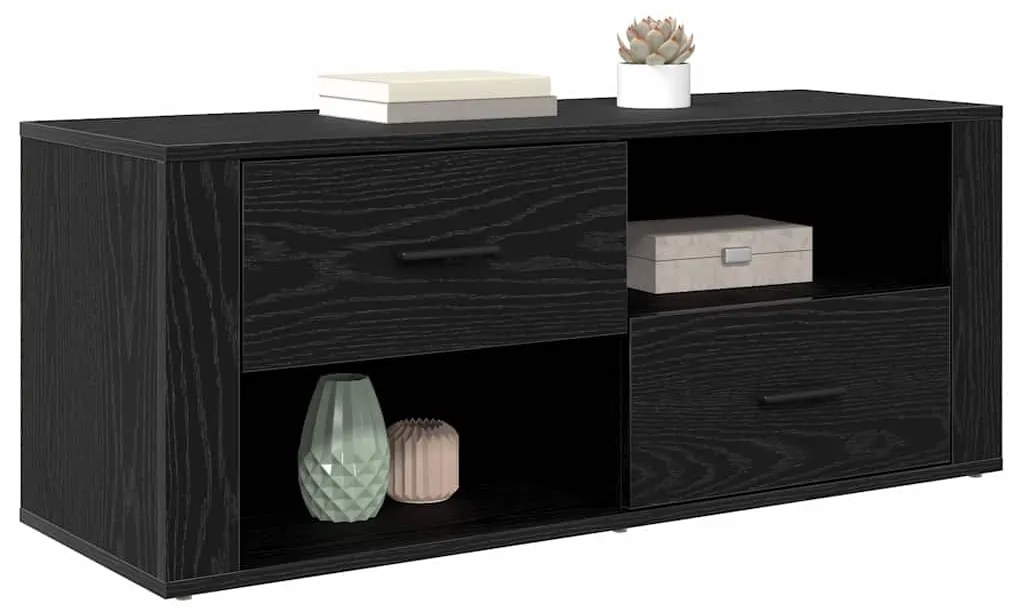 vidaXL Ντουλάπι TV Μαύρη Οξυά 100 x 35 x 40 εκ Επεξεργασμένο ξύλο