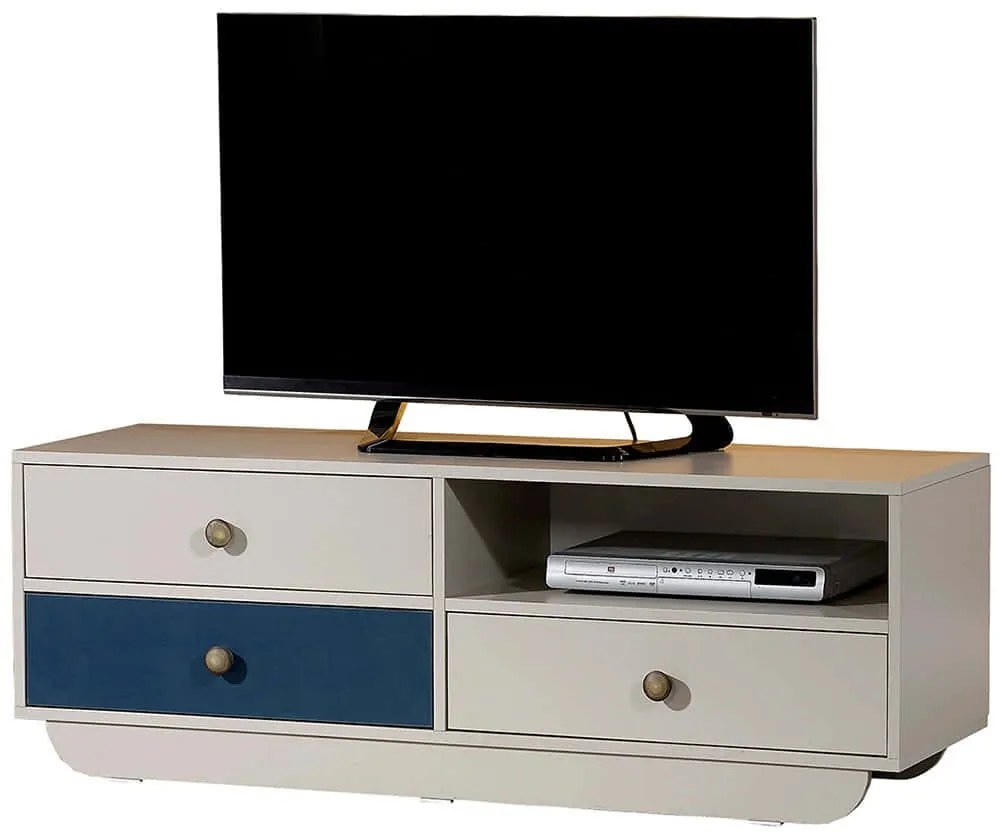 Έπιπλο Τηλεόρασης Casablanca 801CMY3010 140x41x48cm White-Blue