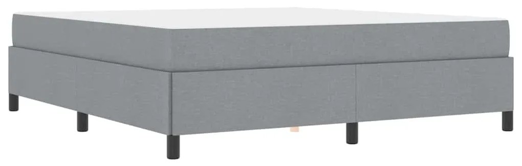vidaXL Κρεβάτι με ελατήρια Ανοιχτό γκρι, Μαύρο 180 x 200 cm