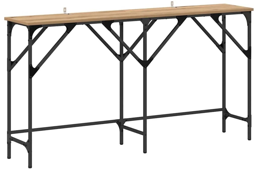 vidaXL Τραπέζι κονσόλας artisan δρυς 140 x 29 x 75 εκ