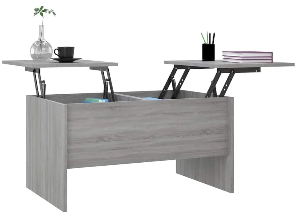 vidaXL Τραπεζάκι Σαλονιού Γκρι Sonoma80x50x42,5 εκ.Επεξεργασμένο Ξύλο