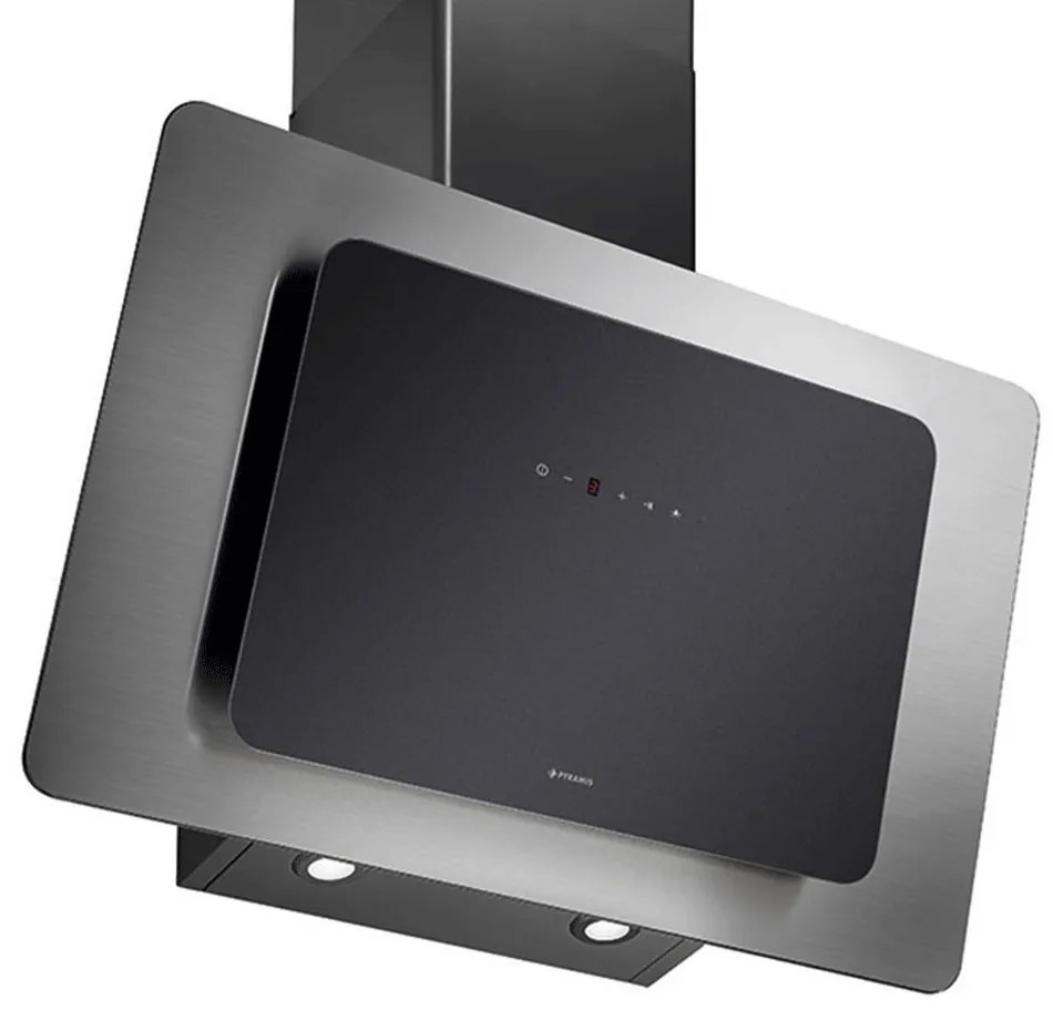 Απορροφητήρας Καμινάδα Vetrio 065039601 90cm Inox-Black Pyramis