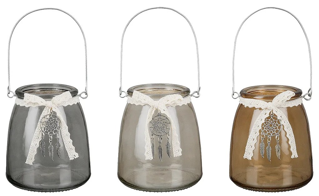 Θήκη Ρεσώ ArteLibre Με Χερούλι Διάφανο Γυαλί 11.5x13cm Σε 3 Αποχρώσεις-05160530