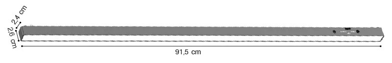 Γραμμικό φωτιστικό LED 30W 3000K-6000K για ultra thin ράγα σε μαύρη απόχρωση D:91,5X2,6X2,4cm (TMZ0030-Black) - TMZ0030-Black