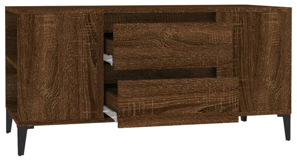 vidaXL Έπιπλο Τηλεόρασης Καφέ Δρυς 102x44,5x50 εκ. Επεξεργασμένο Ξύλο