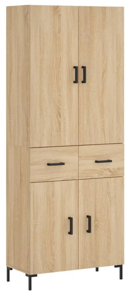 vidaXL Ντουλάπι Sonoma δρυς 69,5 x 34 x 180 εκ. από Επεξεργασμένο Ξύλο