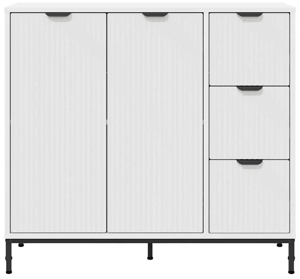 vidaXL Πλαϊνό γραφείο Λευκό 89.5 x 33 x 82 εκ. Επεξεργασμένο ξύλο