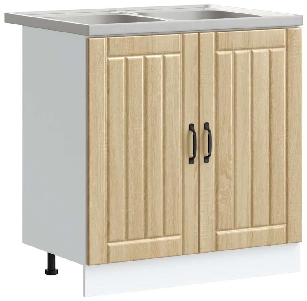 vidaXL Ντουλάπα Κουζίνας με αποθήκευση 2 pcs Καφέ 80 x 46 x 81.5 εκ