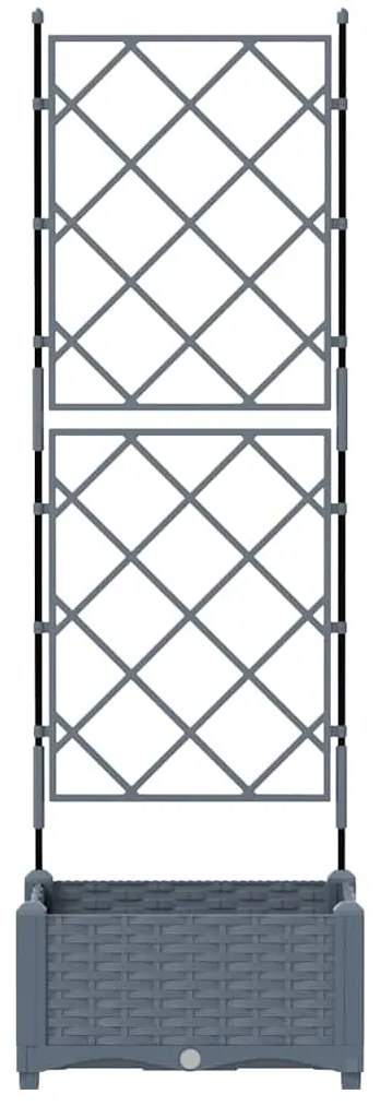 vidaXL Γλάστρα Κήπου με Στήλη Ανοιχτό Γκρι 40x40x125.5 εκ