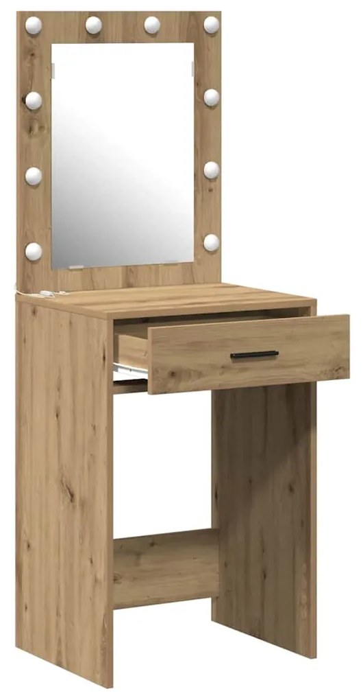 vidaXL Κομοδίνο artisan δρυς 50 x 41 x 135 εκ Επεξεργασμένο ξύλο