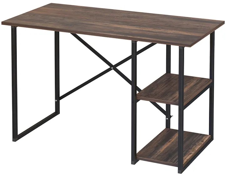 Γραφείο εργασίας Odeon Megapap χρώμα rustic καρυδί 120x59,8x73,8εκ.