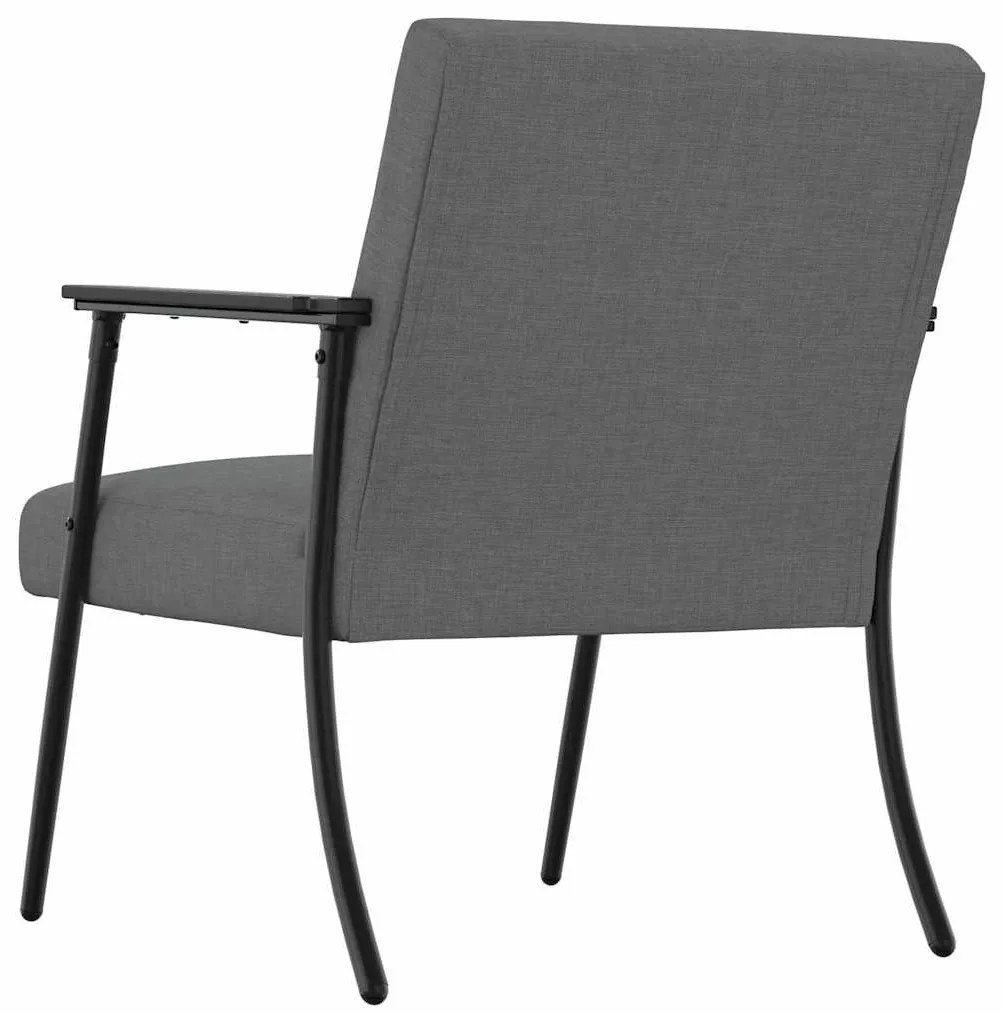 vidaXL Πολυθρόνα Σκούρο Γκρι 59 x 75 x 78 εκ ύφασμα