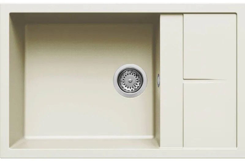 Elleci Unico 310 Ένθετος Νεροχύτης κουζίνας Bianco Antico 62 78x50cm