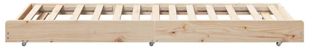 vidaXL Σκελετός Κρεβατιού Καφέ 100 x 200 cm Μασίφ ξύλο πεύκου