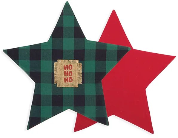 Σουπλά Διπλής Όψεως Christmas Time Green/Red 50x50 - Nef-Nef Homeware