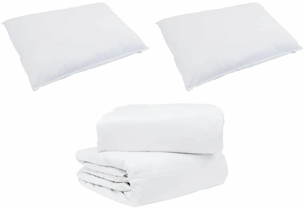 vidaXL Set Παπλώματος Χειμώνα με μαξιλάρι 3 pcs Λευκό 240 x 220 cm