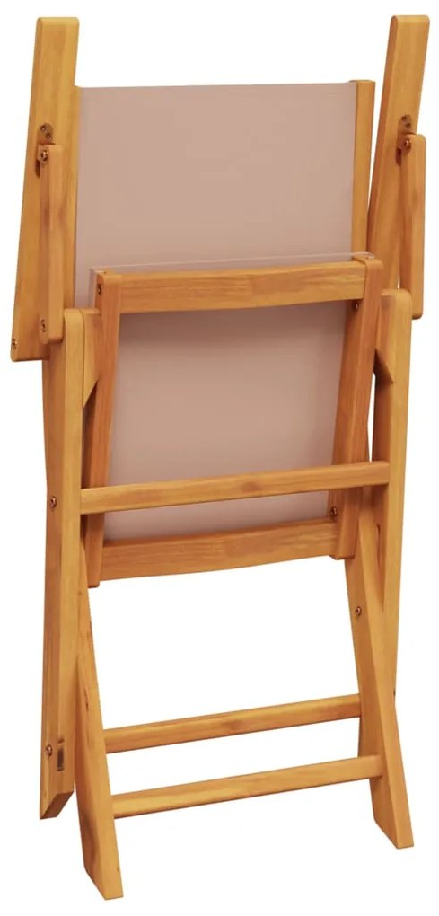 vidaXL Σετ Επίπλων Bistro 3 τεμ. Taupe Ύφασμα/Μασίφ Πεύκου