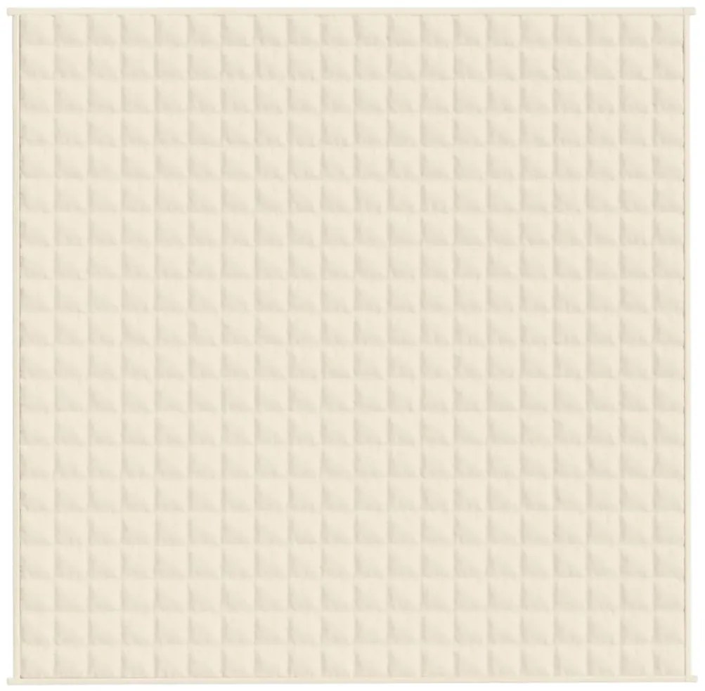 vidaXL Κουβέρτα Βαρύτητας Ανοιχτό Κρεμ 200 x 200 εκ. 13 κ. Υφασμάτινη