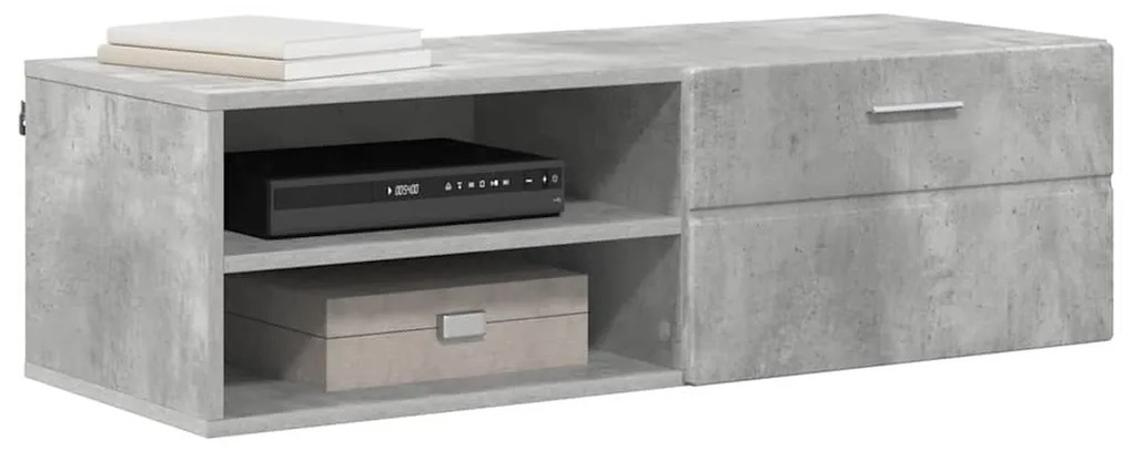 vidaXL Ντουλάπι TV με συρτάρι Γυαλιστερό λευκό 100.5 x 39 x 30 εκ