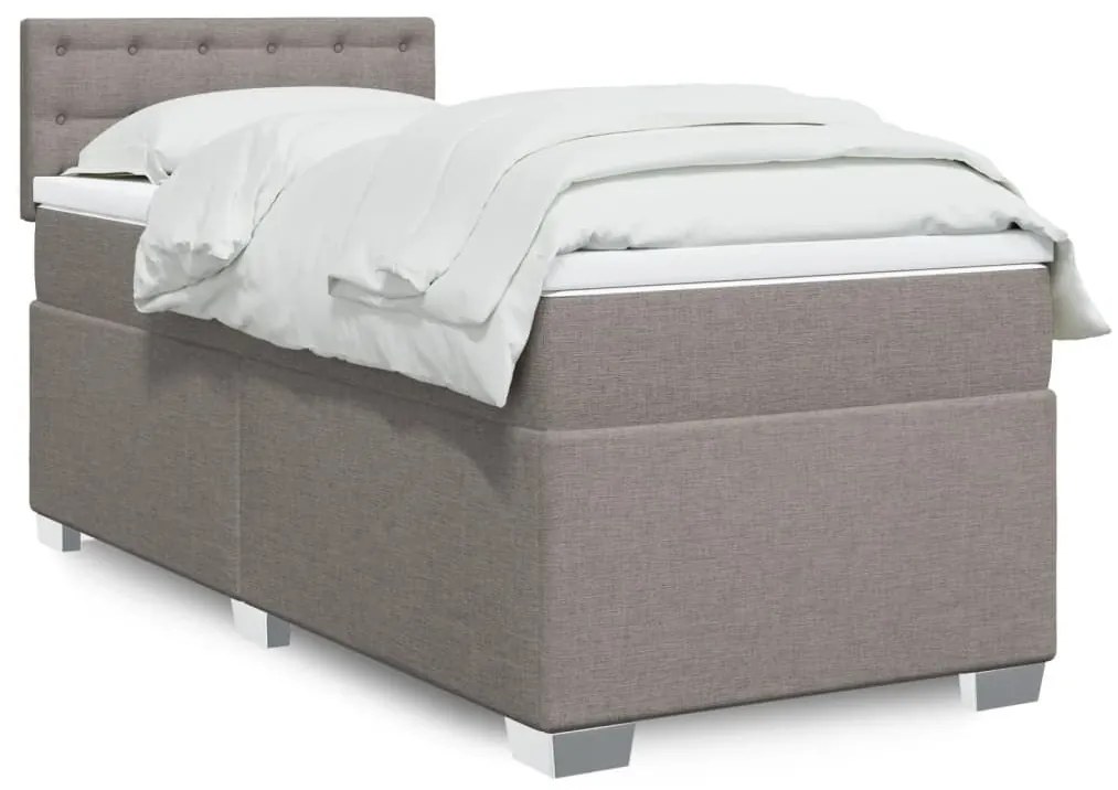 ΚΡΕΒΑΤΙ BOXSPRING ΜΕ ΣΤΡΩΜΑ TAUPE 100 X 200 ΕΚ. ΥΦΑΣΜΑΤΙΝΟ 3285817