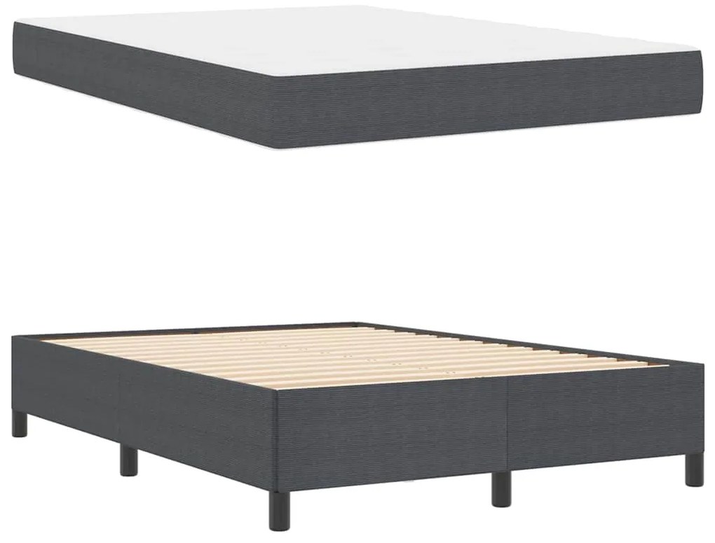 vidaXL Σκελετός Κρεβατιού Άλλο Σκούρο γκρι 160 x 200 cm Βελούδο