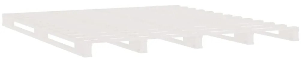 vidaXL Κρεβάτι από Παλέτες Λευκό 140 x 200 εκ. από Μασίφ Ξύλο Πεύκου