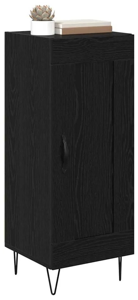 vidaXL Πλαϊνό γραφείο Μαύρη Οξυά 34,5 x 34 x 90 εκ.