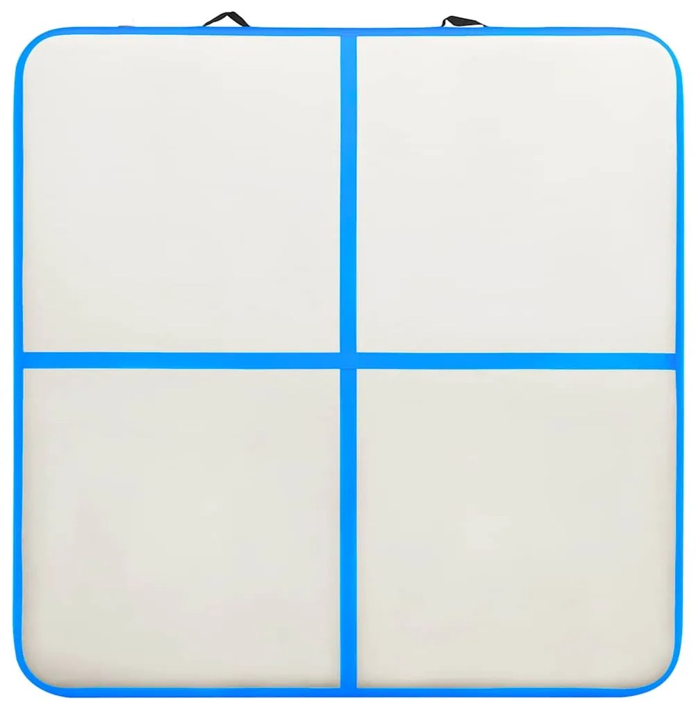 vidaXL Στρώμα Ενόργανης Φουσκωτό Μπλε 200 x 200 x 10 εκ. PVC με Τρόμπα