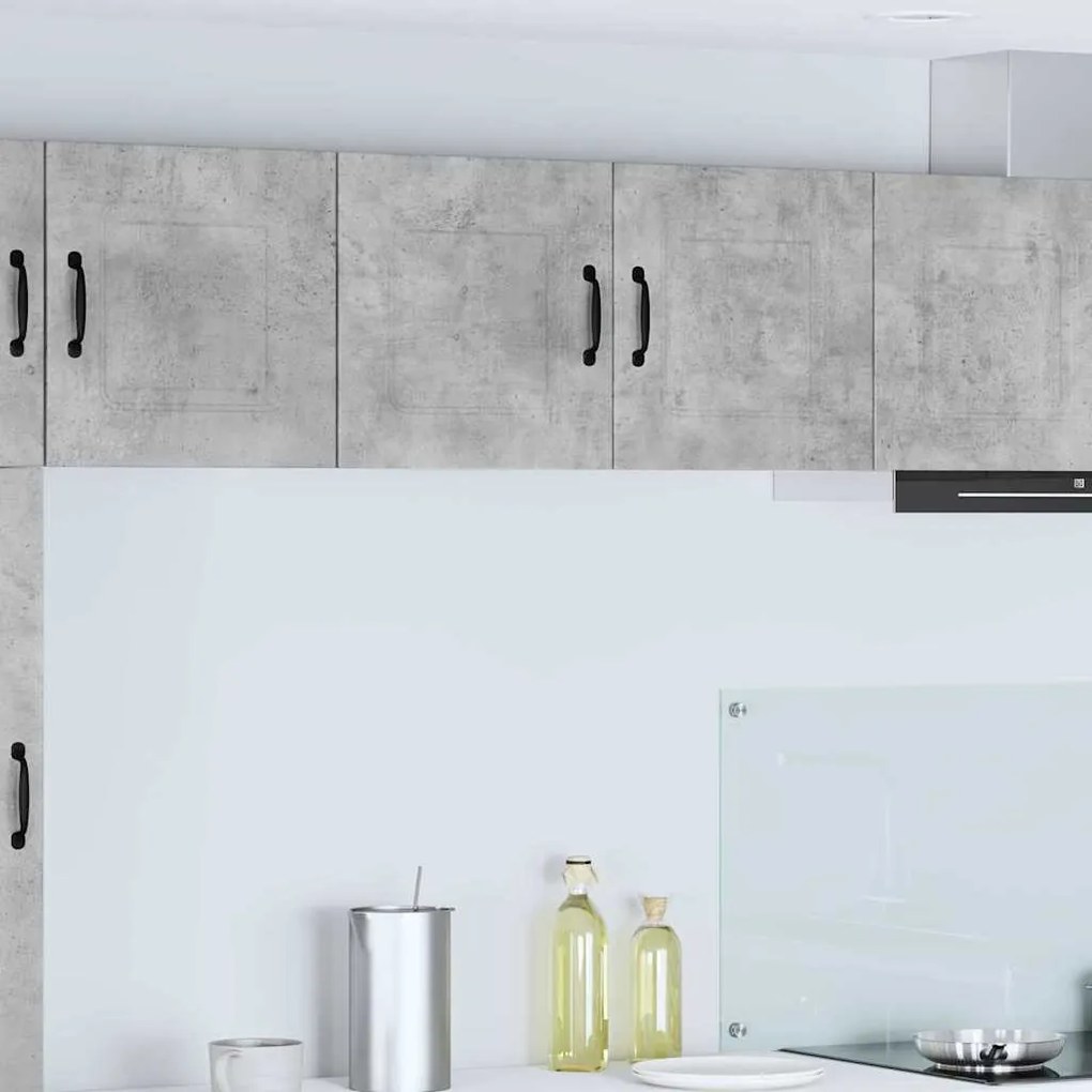 vidaXL Κρεμαστό ντουλάπι κουζίνας Σκυρόδεμα Γκρι 80 x 31 x 40 εκ