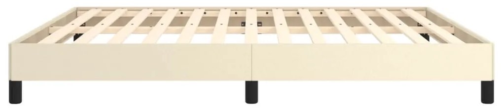vidaXL Πλαίσιο Κρεβατιού Κρεμ 180x200 εκ. από Συνθετικό Δέρμα