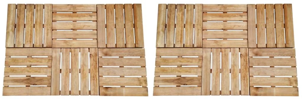 vidaXL Πλακάκια Deck 12 τεμ. Καφέ 50 x 50 εκ. Ξύλινα