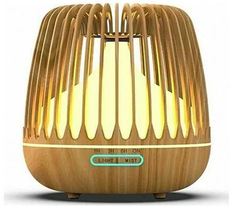 Led Συσκευή Αρωματοθεραπείας Υπερήχων K-H6G Καφέ 500ml