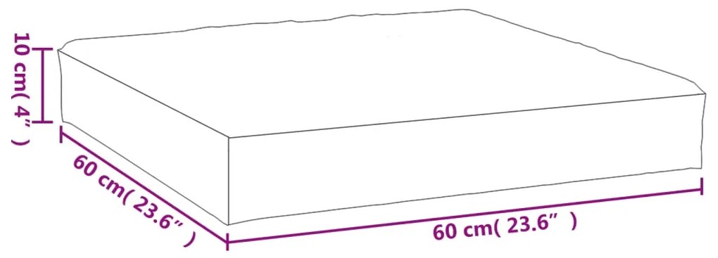 Μαξιλάρι Παλέτας Σχέδιο Φύλλων 60x60x8 εκ. από Ύφασμα Oxford - Πράσινο