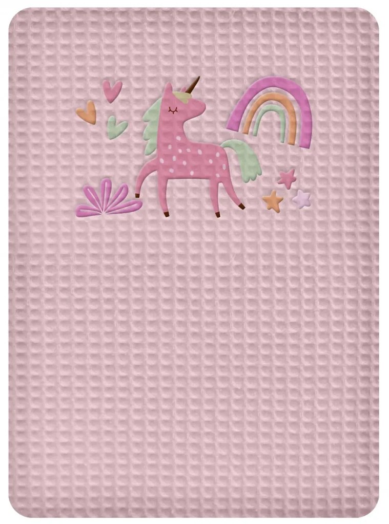 ΚΟΥΒΕΡΤΑ ΠΙΚΕ ΚΟΥΝΙΑΣ 110X140 ADAM HOME UNICORN OPAL ROSE