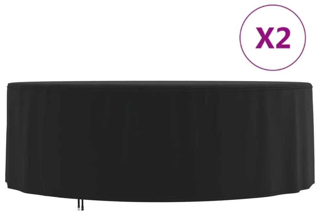vidaXL Καλύμματα Επίπλων Κήπου 2 τεμ. Ø 244x71 εκ. 420D Ύφασμα Oxford