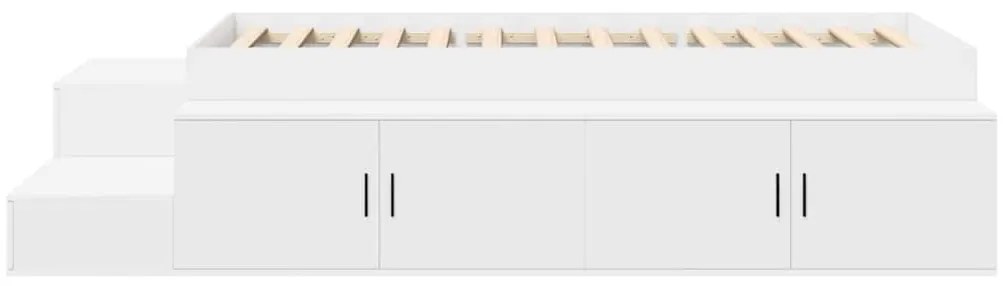 vidaXL Κρεβάτι με αποθηκευτικό χώρο Λευκό 234 x 103 x 53.5 εκ.