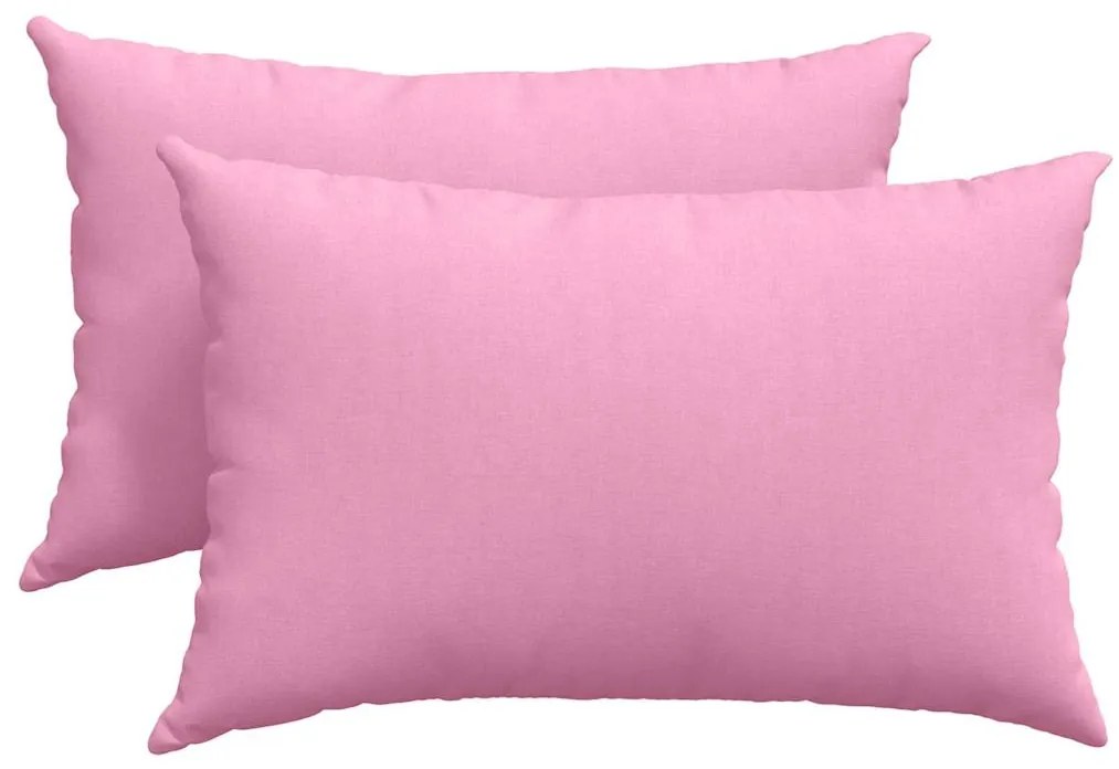 vidaXL Μαξιλάρι Καναπέ 2 pcs Ροζ 60 x 40 cm ύφασμα