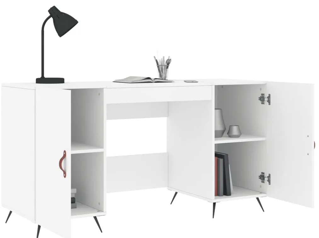 vidaXL Γραφείο Λευκό 140 x 50 x 75 εκ. από Επεξεργασμένο Ξύλο
