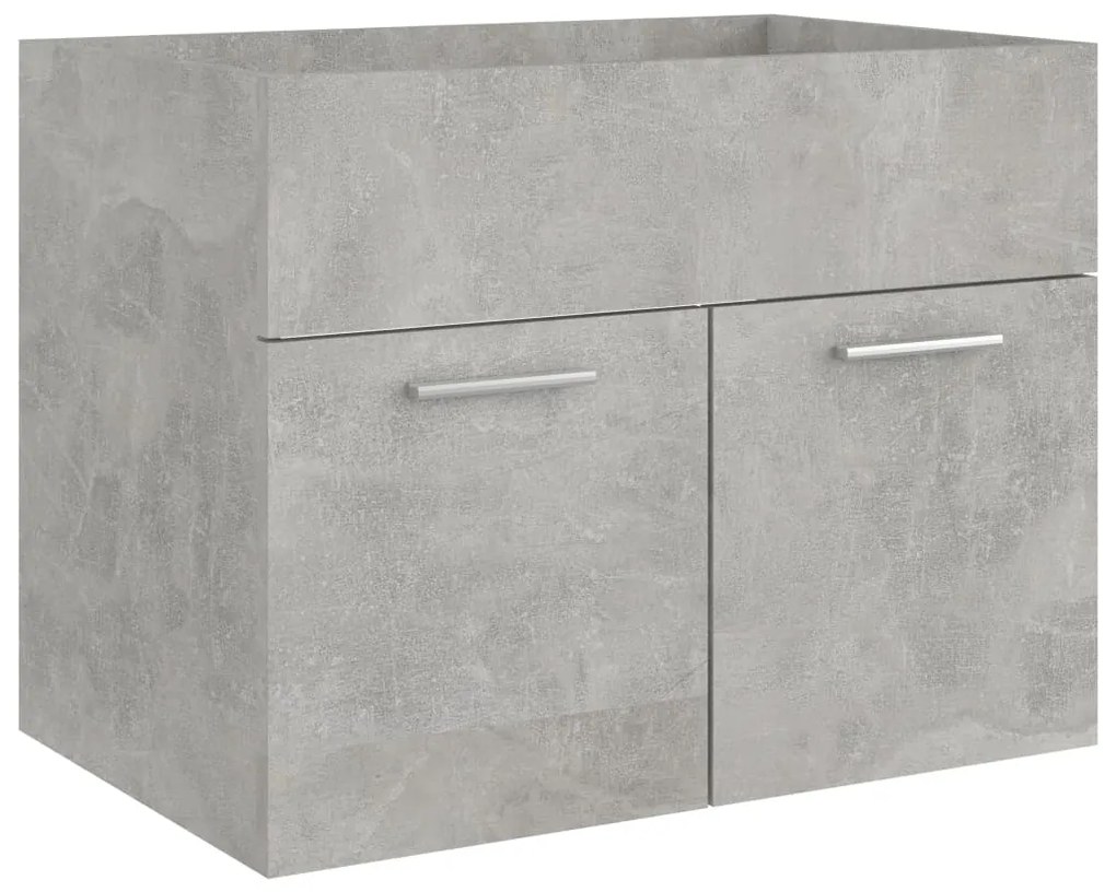 vidaXL Ντουλάπι Νιπτήρα Γκρι Σκυροδέματος 60x38,5x46 εκ. Μοριοσανίδα