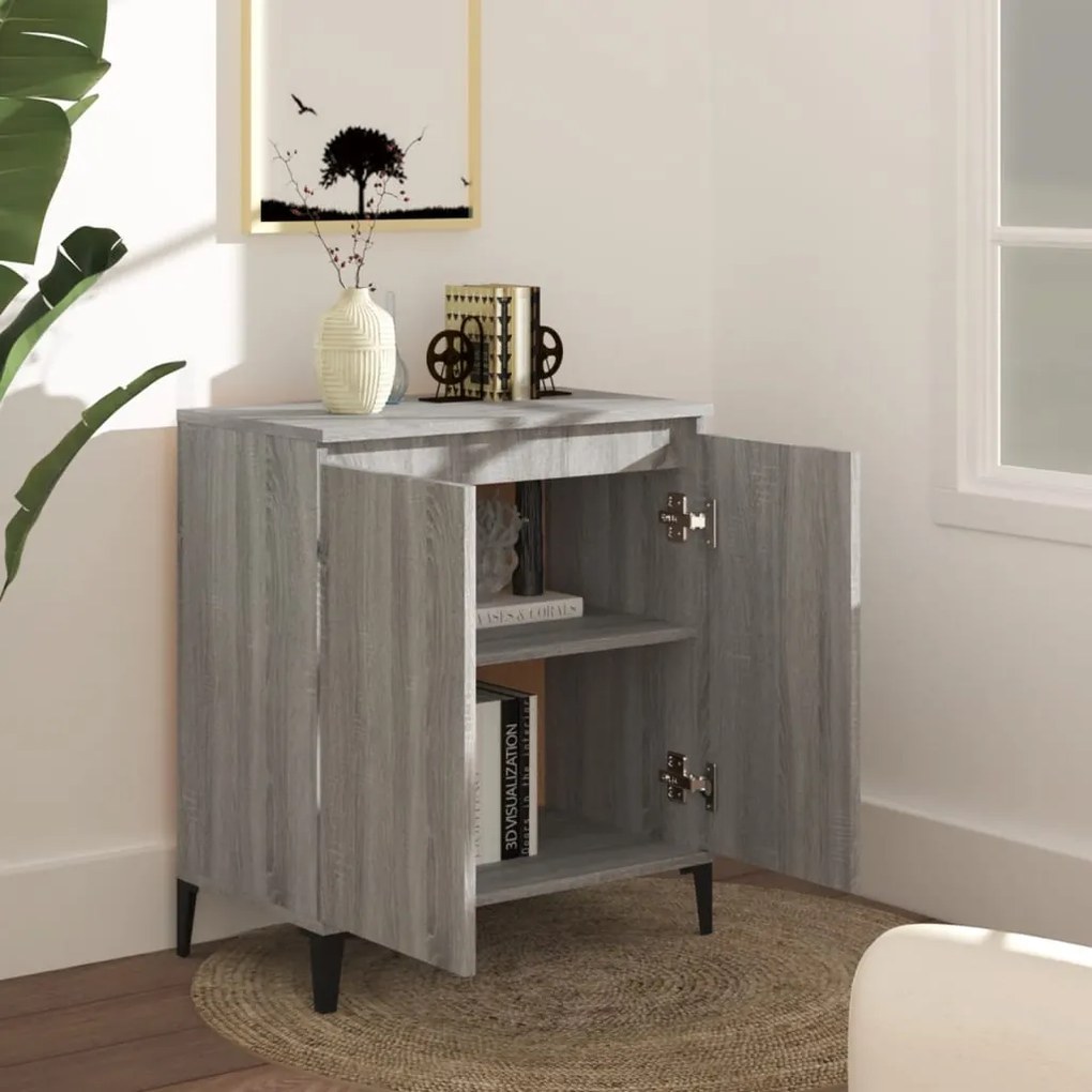 vidaXL Ντουλάπι Γκρι Sonoma 60 x 35 x 70 εκ. από Επεξεργασμένο Ξύλο