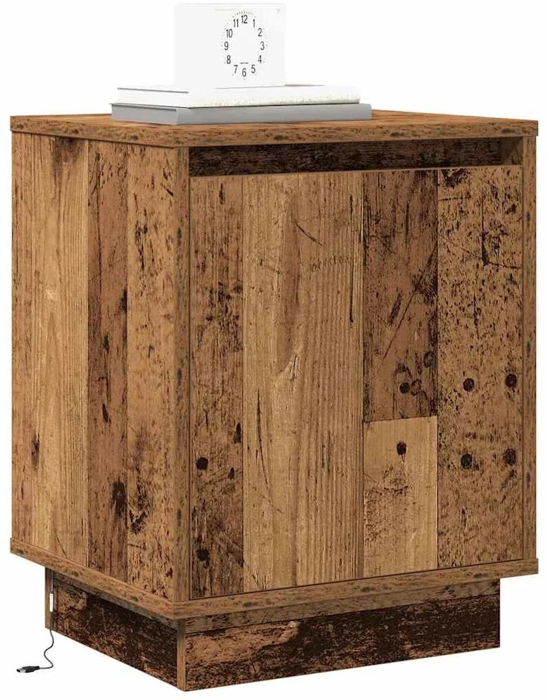 vidaXL Κομοδίνο με Παλιό Ξύλο 39 x 34.5 x 50 εκ. Επεξεργασμένο ξύλο