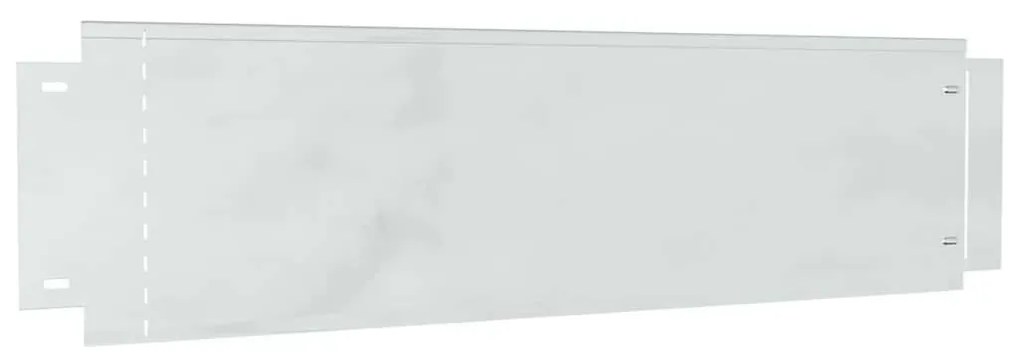 vidaXL Borduras para césped 30 pcs Ασημί 100 x 25 cm