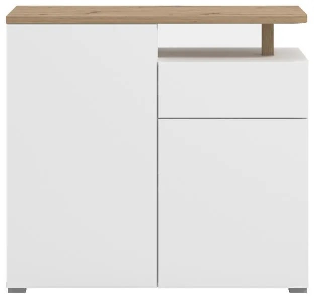 Μπουφές - Κομότα ATERNO 103 2K1F2V Λευκό - Artisan Oak 103x40x94εκ. 103x40x94 εκ.