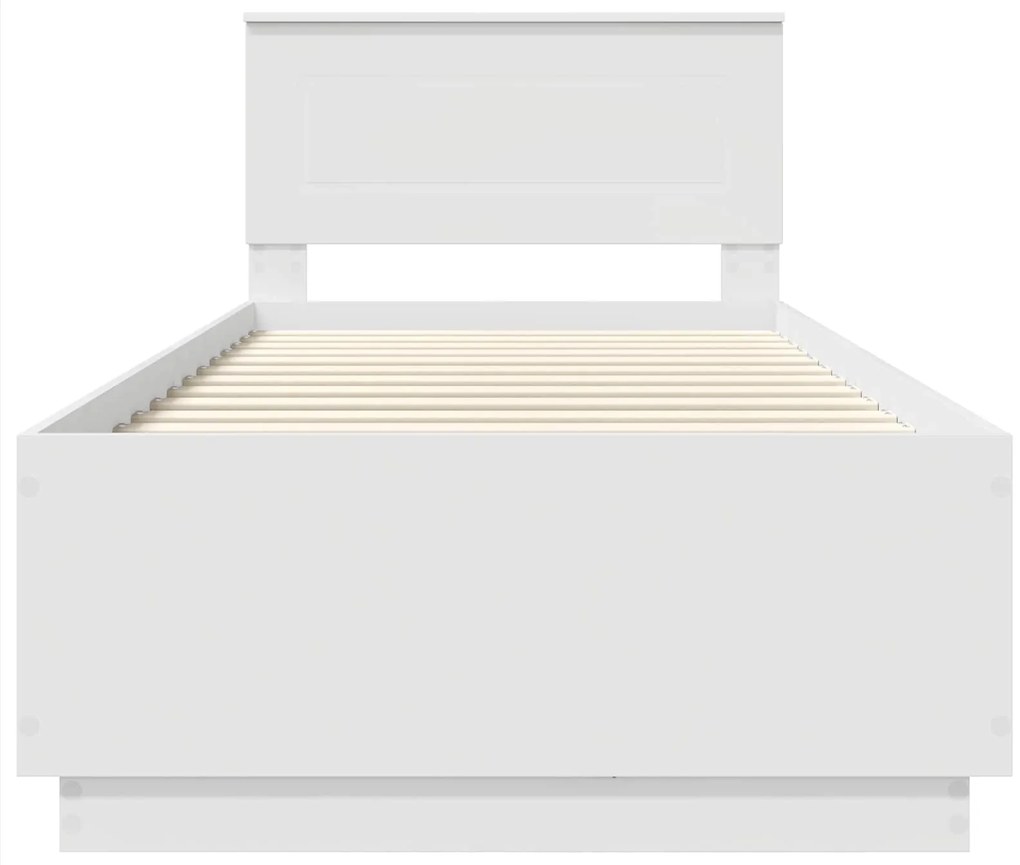vidaXL Σκελετός Κρεβατιού Λευκό 100 x 200 cm Επεξεργασμένο ξύλο