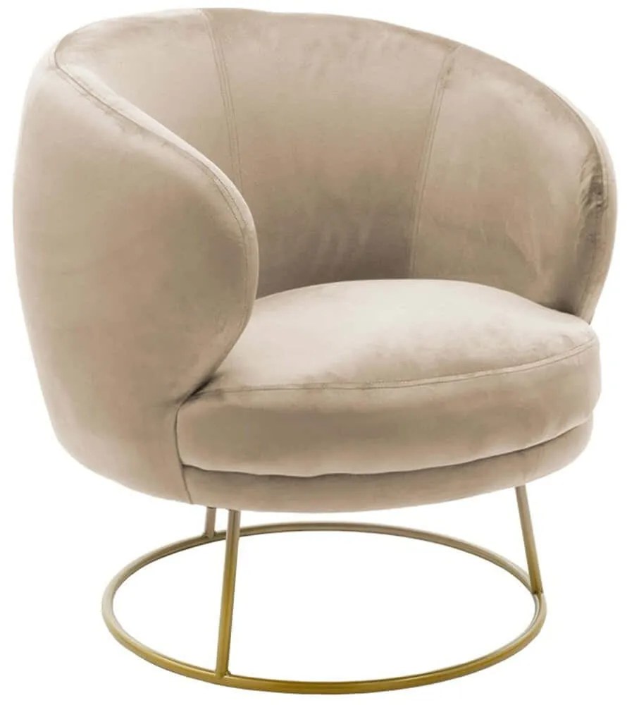 Πολυθρόνα Rony 110-000052 78x75x82cm Beige-Gold