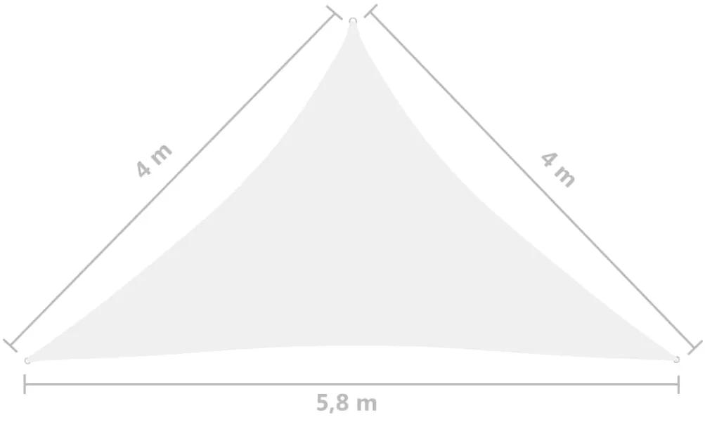 vidaXL Πανί Σκίασης Τρίγωνο Λευκό 4 x 4 x 5,8 μ. από Ύφασμα Oxford