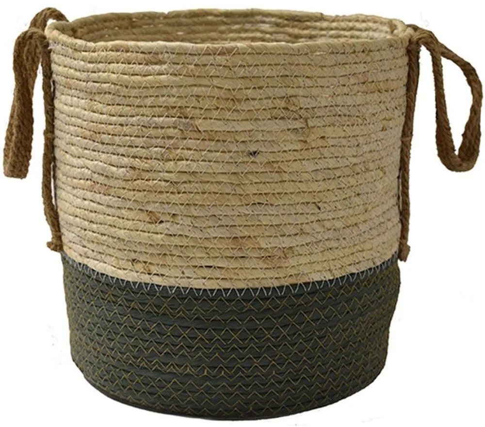 Καλάθι Με Βάση 00.06.67505 Φ32x30cm Ψάθινο Olive Mat
