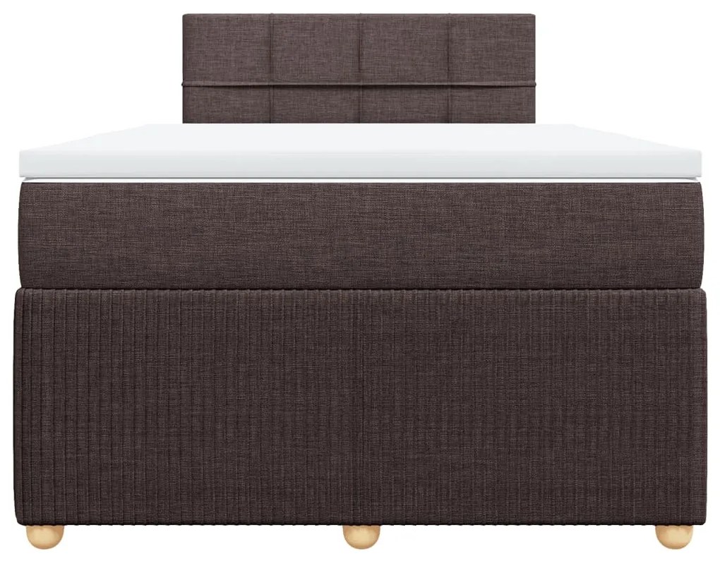 ΚΡΕΒΑΤΙ BOXSPRING ΜΕ ΣΤΡΩΜΑ ΣΚΟΥΡΟ ΚΑΦΕ 120X200 ΕΚ. ΥΦΑΣΜΑΤΙΝΟ 3287426